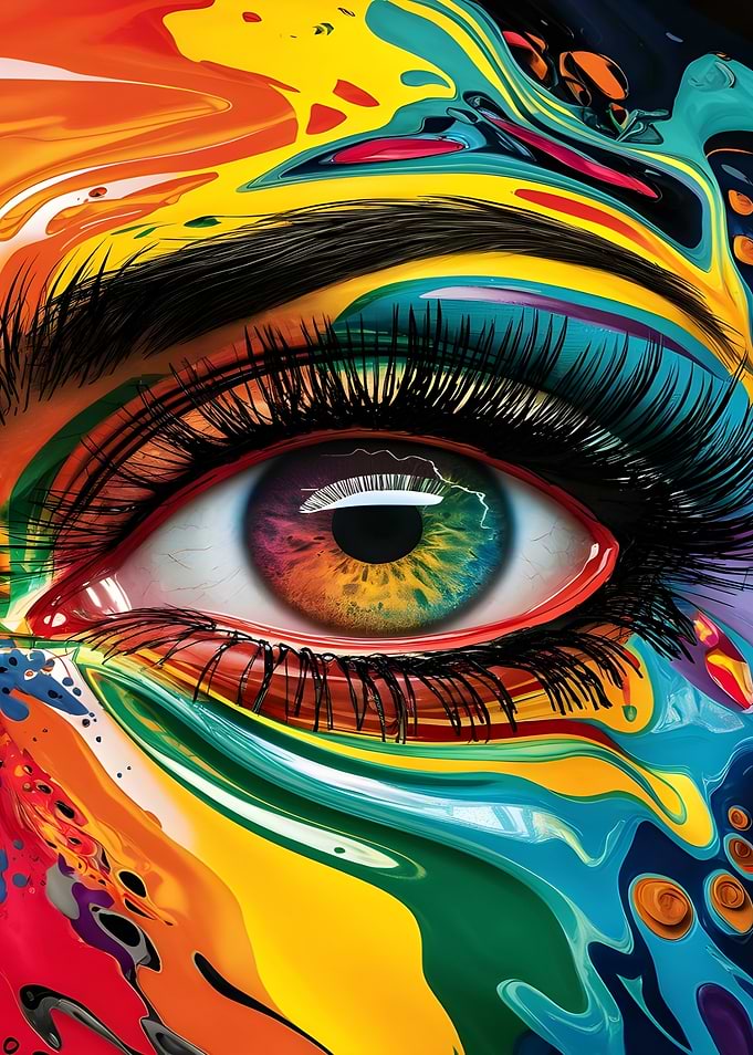 Colorful Eye Abstract Art