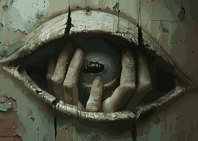 Surreal Eye Hand Wall Art