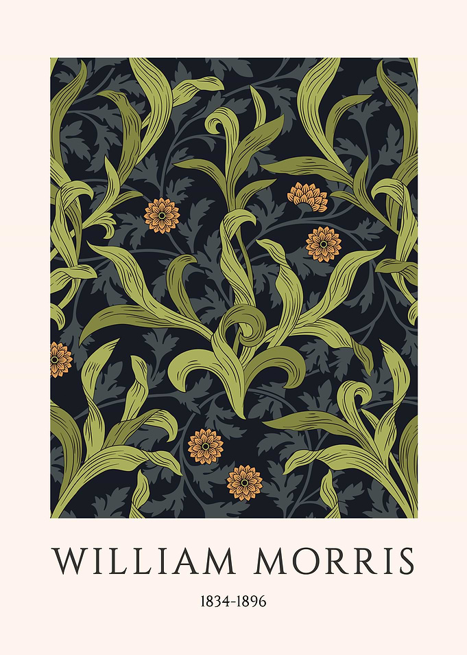 William Morris Floral Pattern Art Print