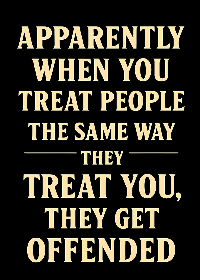 Offended Text Art on Black Background