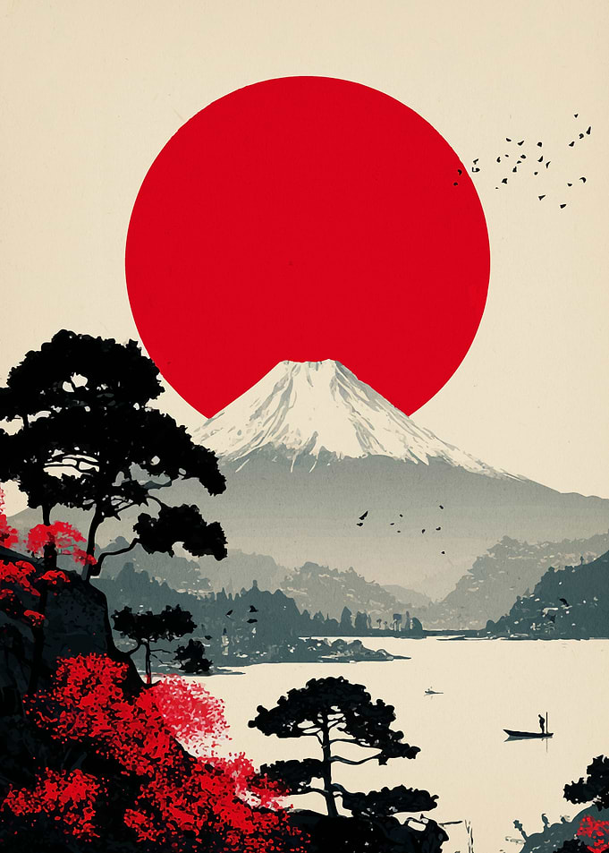 Mount Fuji Japanese Landscape Art