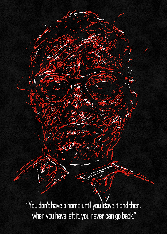 Abstract Portrait with Quote on Home