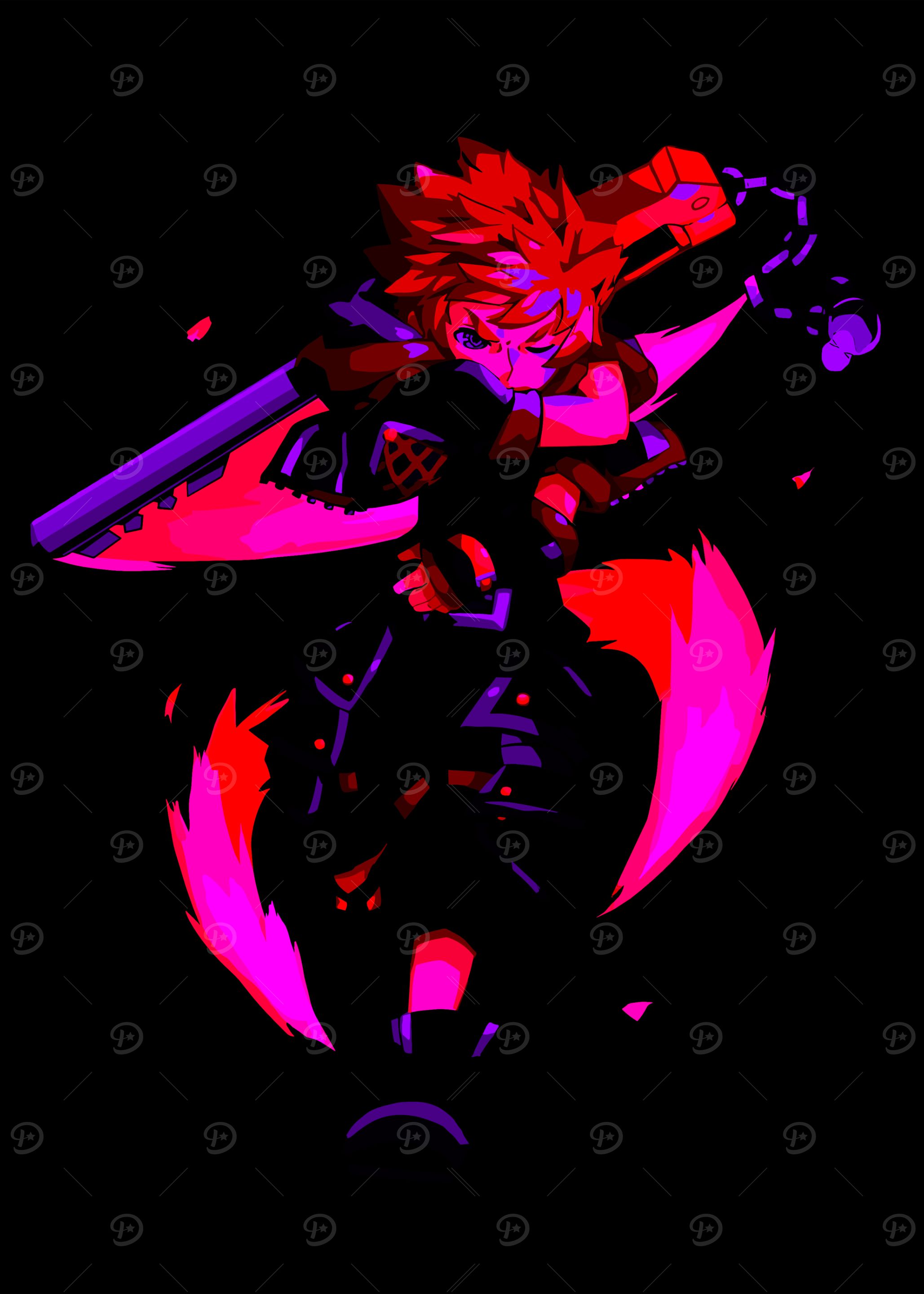 Kingdom Hearts Sora Red and Purple