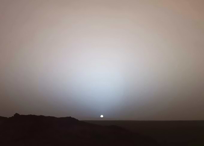 Martian Sunset Landscape