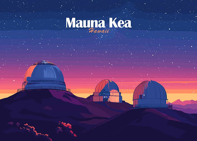 Mauna Kea Hawaii Observatory Nightscape
