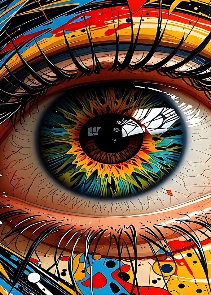 Colorful Eye Close-Up
