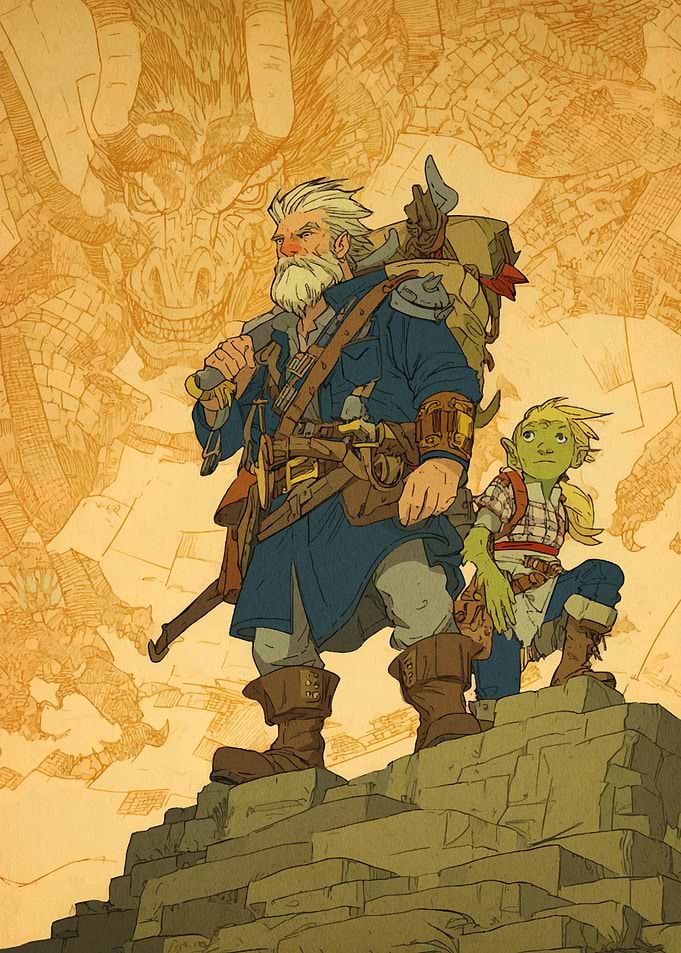 Fantasy Adventure with Dragon Backdrop