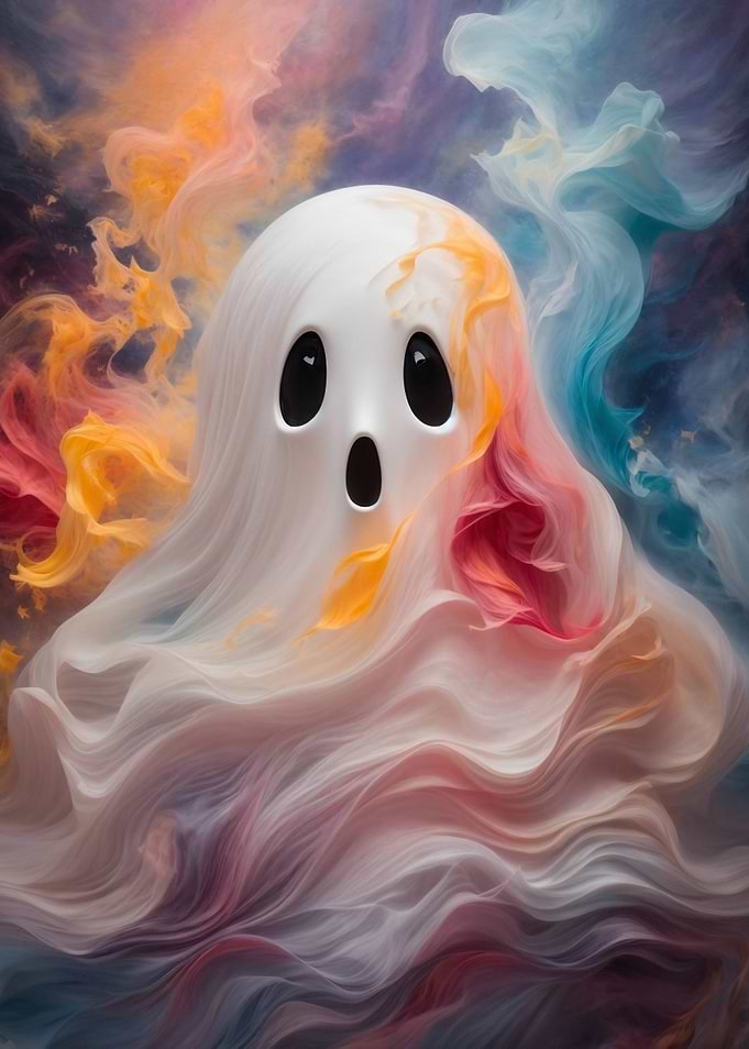 Colorful Ghostly Figure