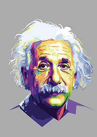 Colorful Portrait of Albert Einstein