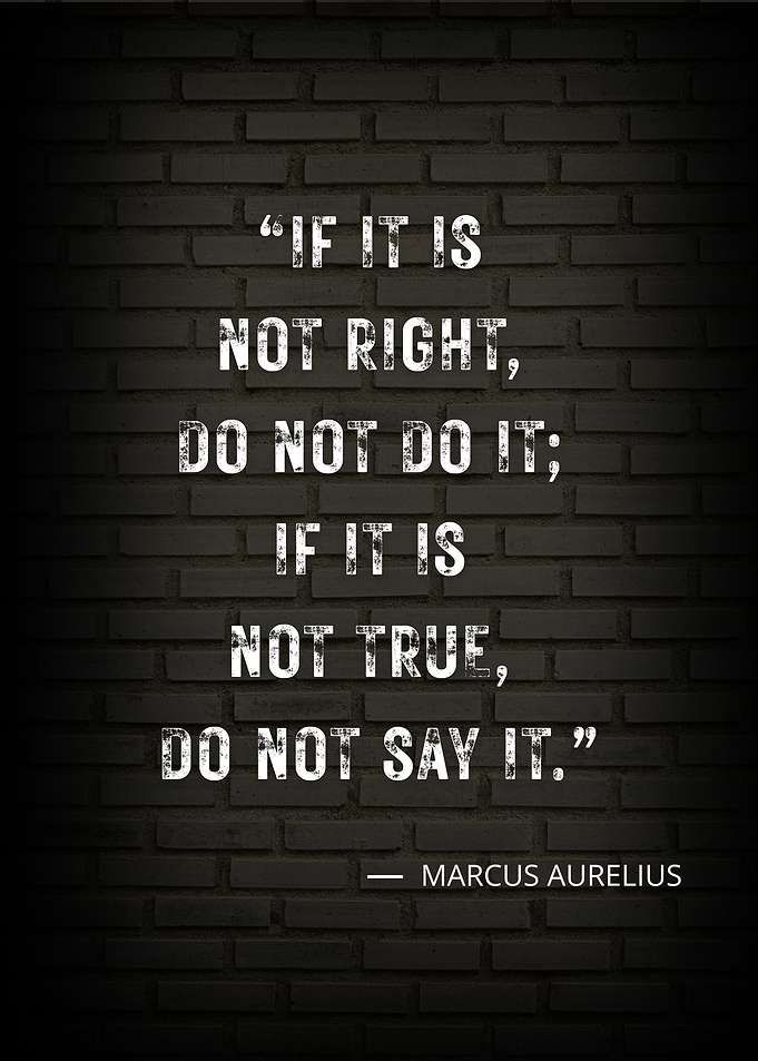 Marcus Aurelius Quote on Brick Wall