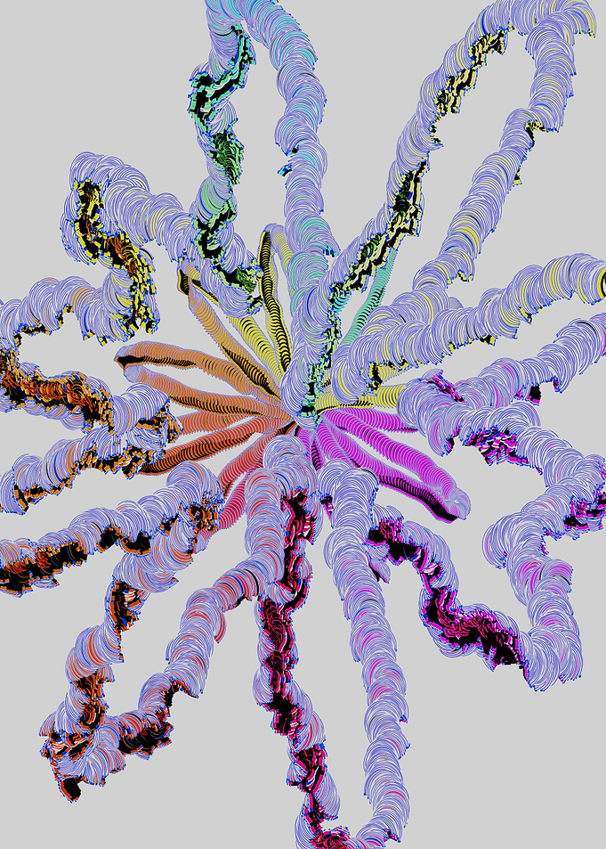 Abstract Colorful Starburst