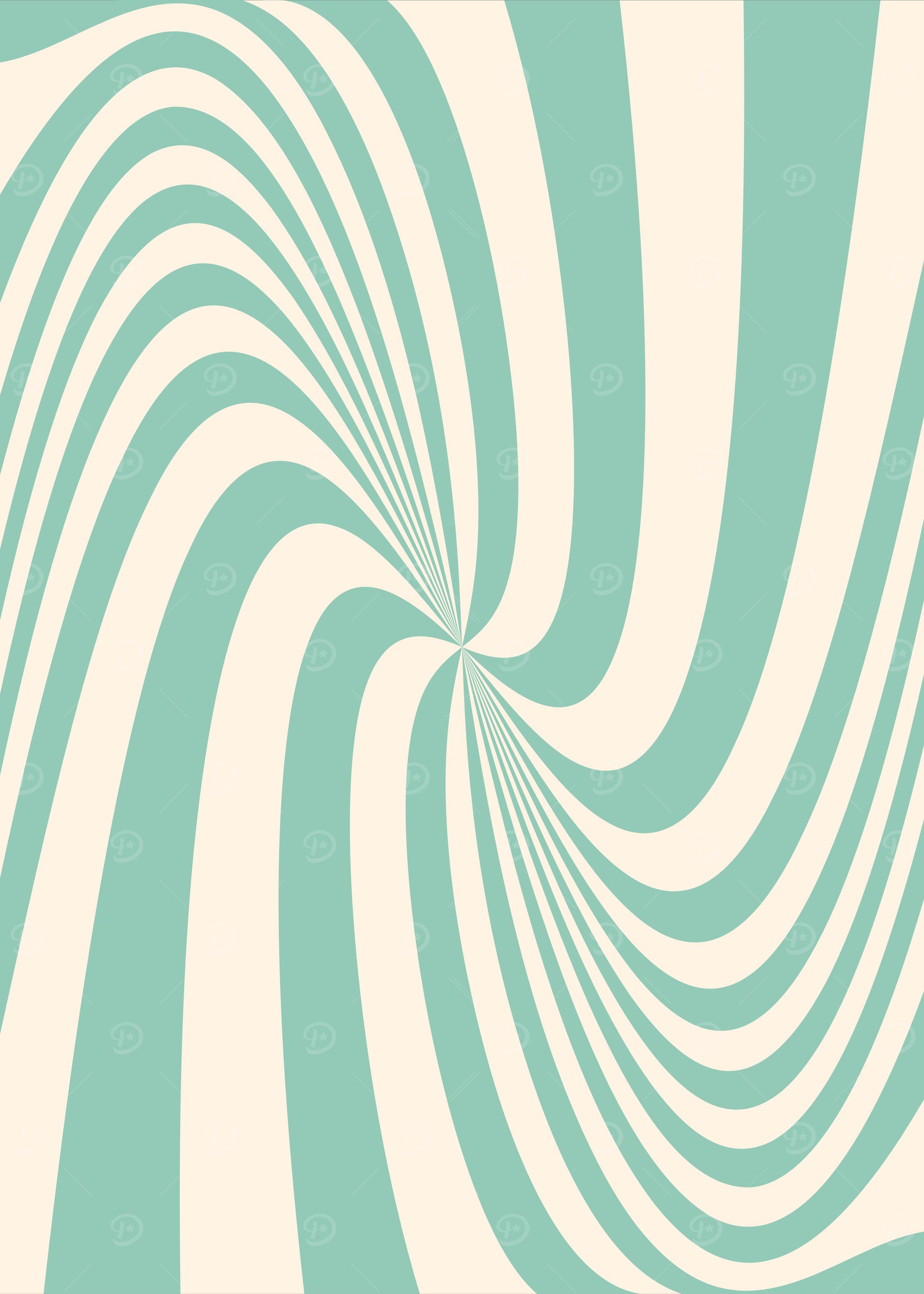 Swirling Turquoise and Cream Pattern