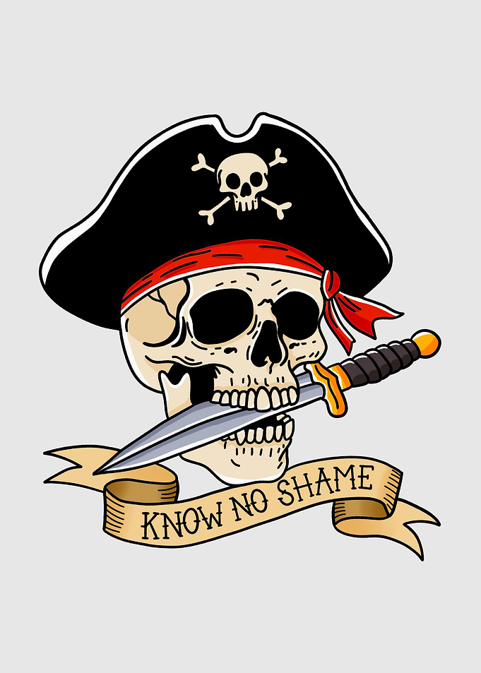 Pirate Skull with Dagger