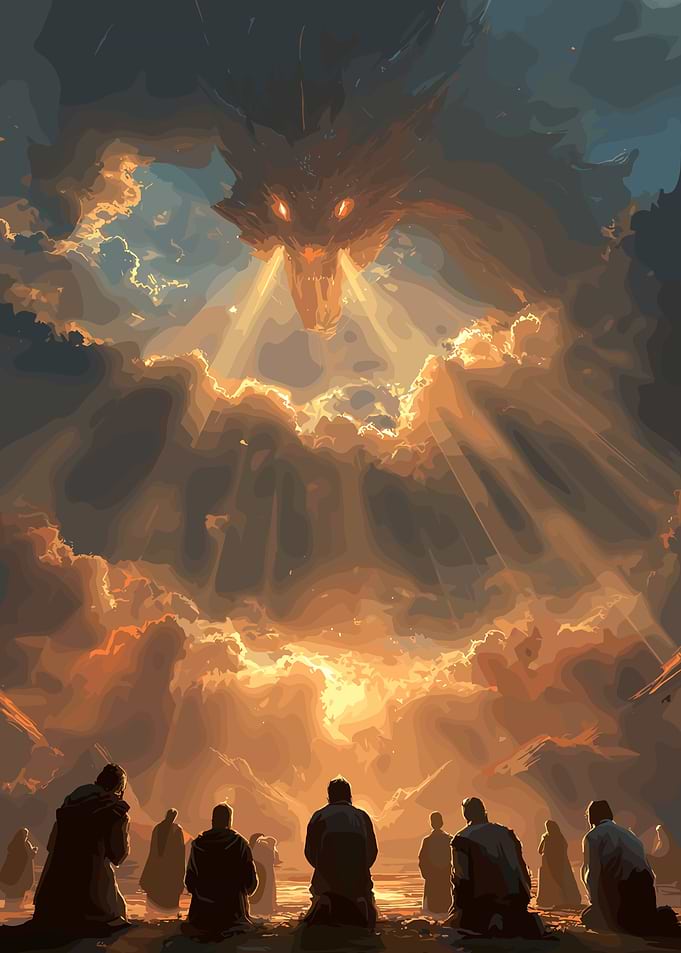 Dragon in the Sky with People