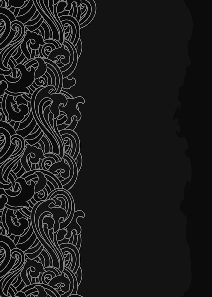 Abstract Waves Pattern on Black Background