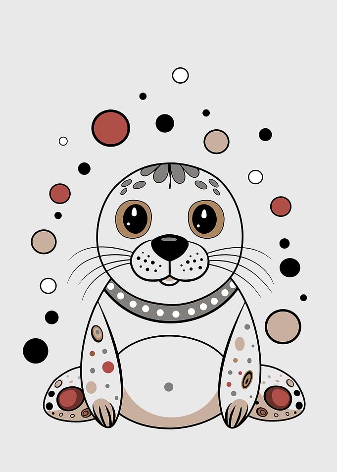 Plush Seal with Big Eyes.