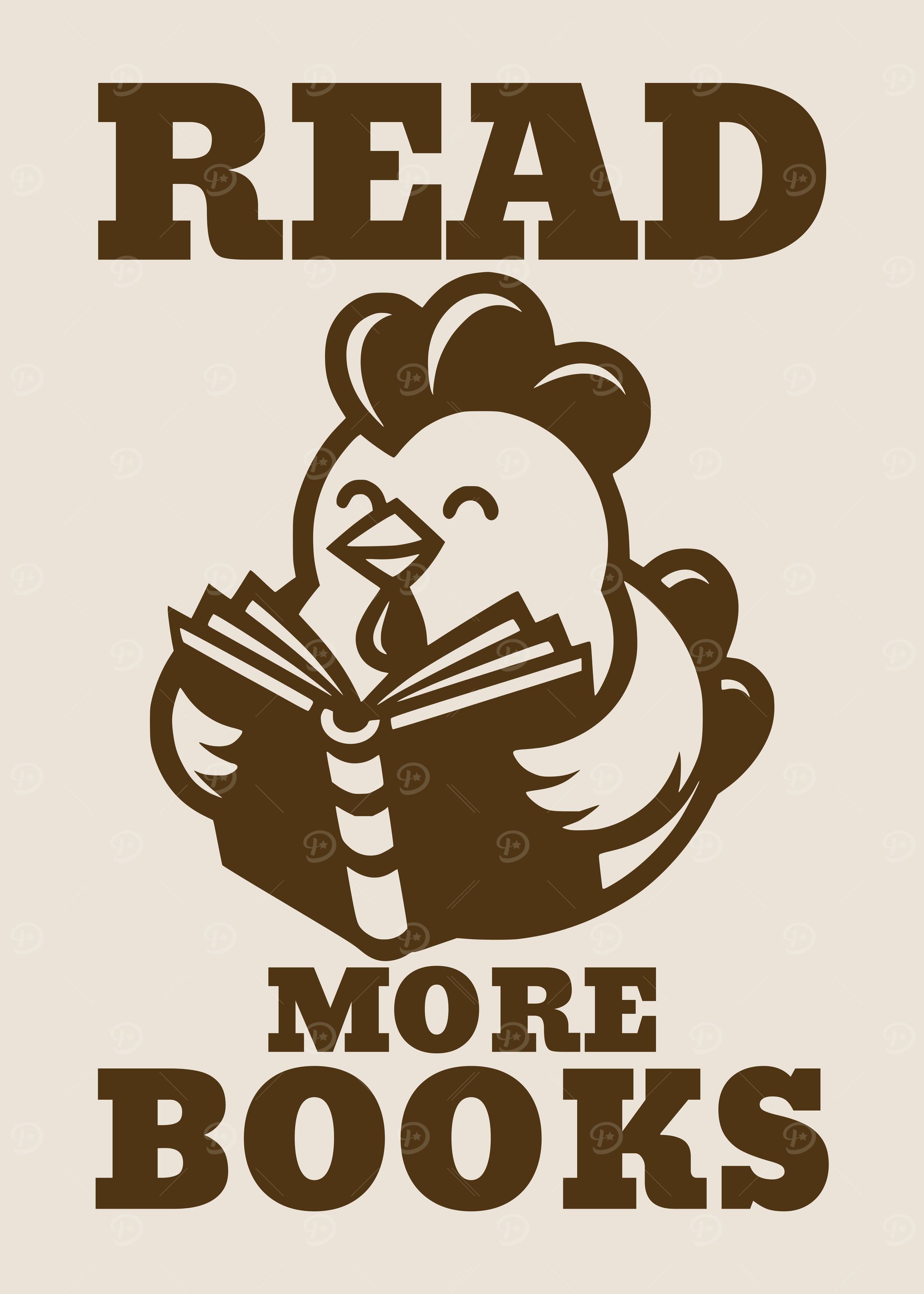 Read More Books Bookworm Funny Reader Book Lover Chicken