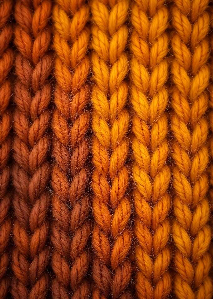 Knitted Wool Texture in Autumnal Colors