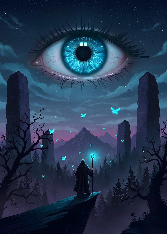 Wizard, Eye Fantasy Landscape