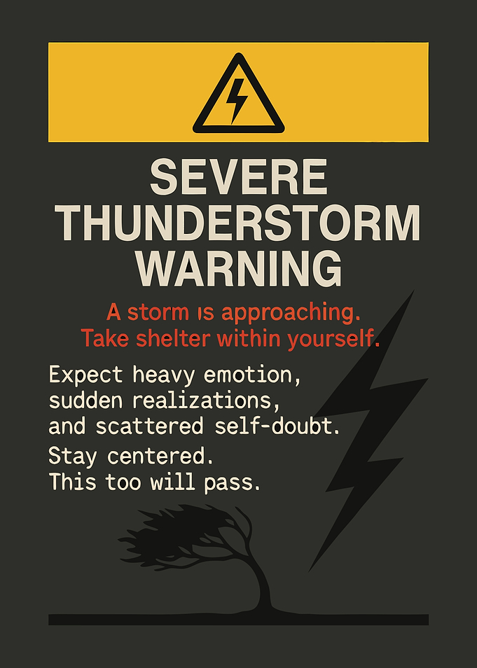 Severe Thunderstorm Warning Emotional Weather