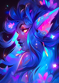 Neon Elf Portrait