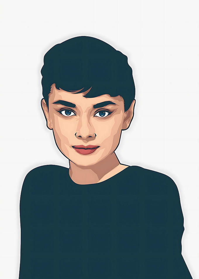 Audrey Hepburn Portrait Illustration