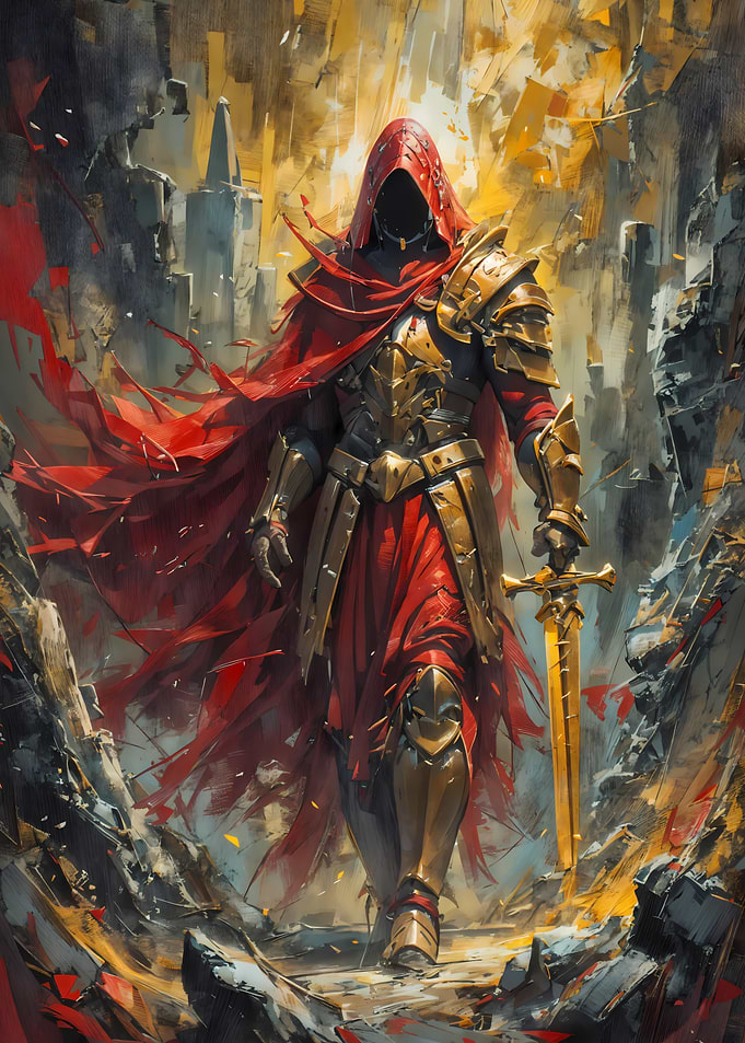 Hooded Knight in Ruins