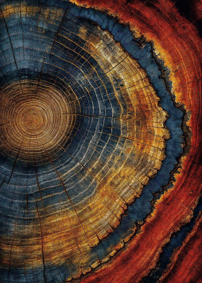 Colorful Tree Rings Texture