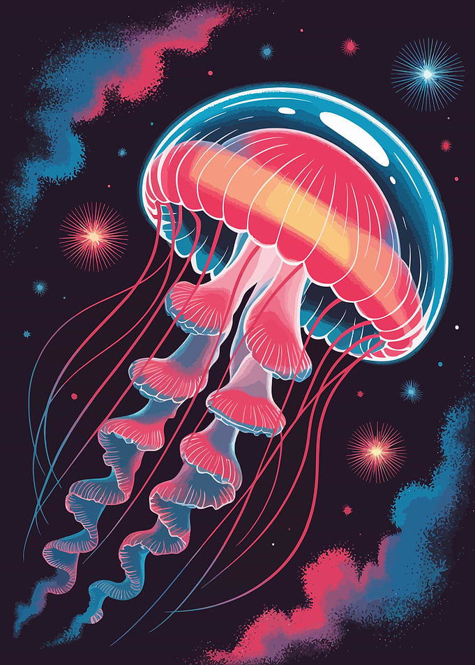 Cosmic Jellyfish Illustration