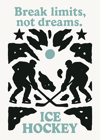 Ice Hockey Motivation Poster