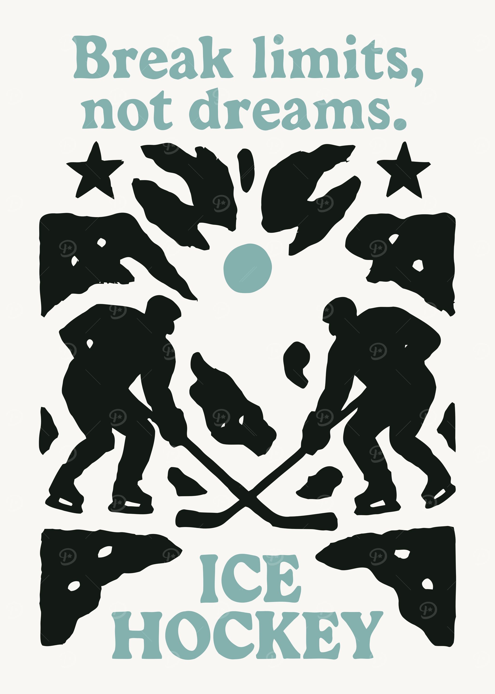 Ice Hockey Motivation Poster