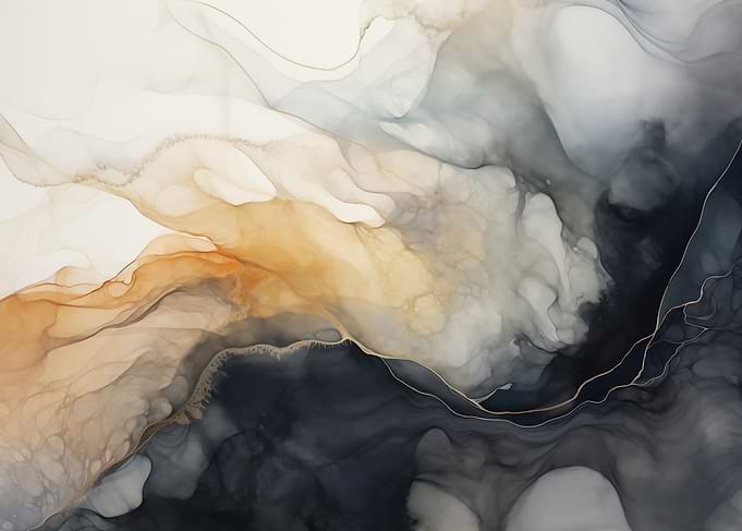 Abstract Ink Wash Painting