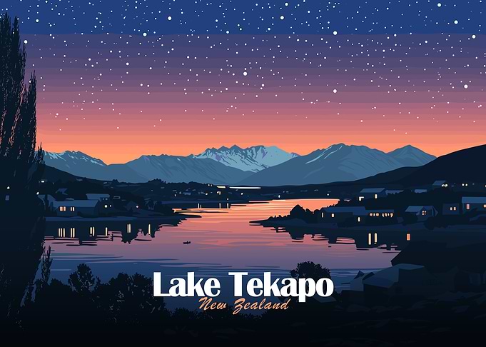 Lake Tekapo, New Zealand at Night