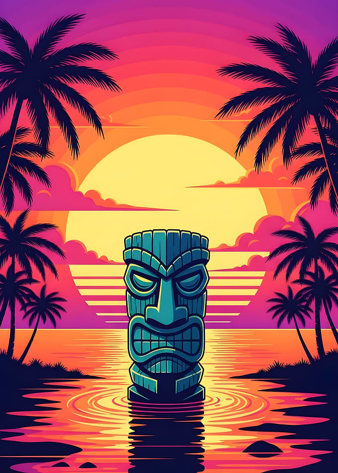 Tropical Tiki Sunset