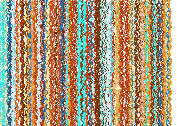 Abstract Colorful Wavy Lines Pattern