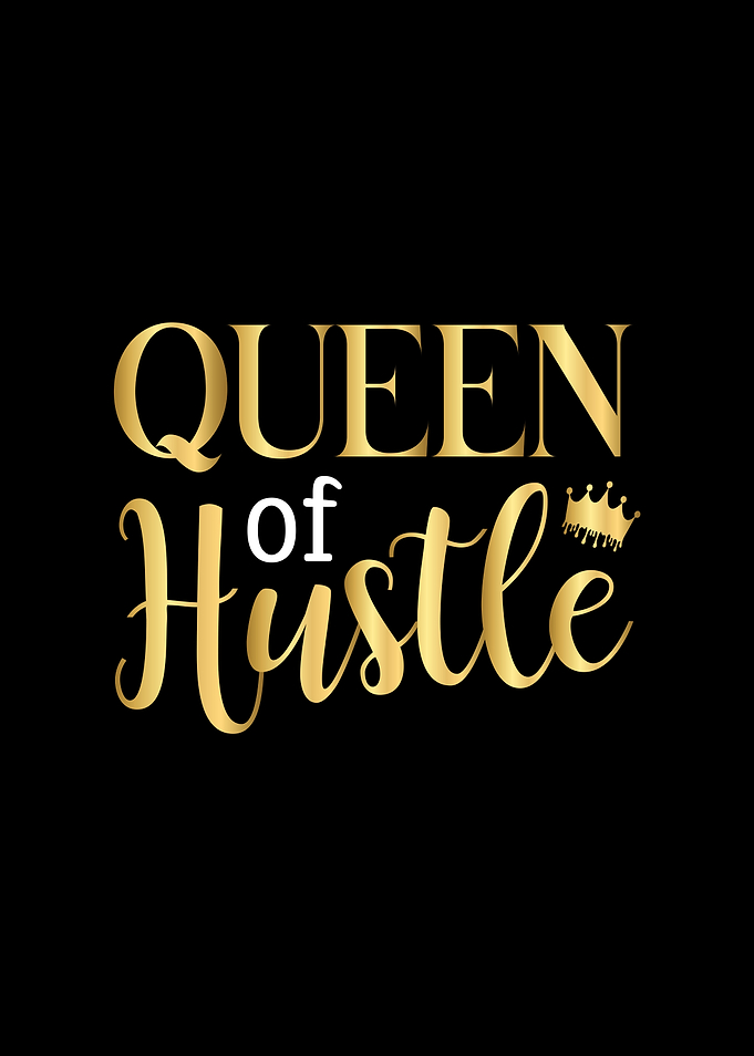 Queen of Hustle Gold Text