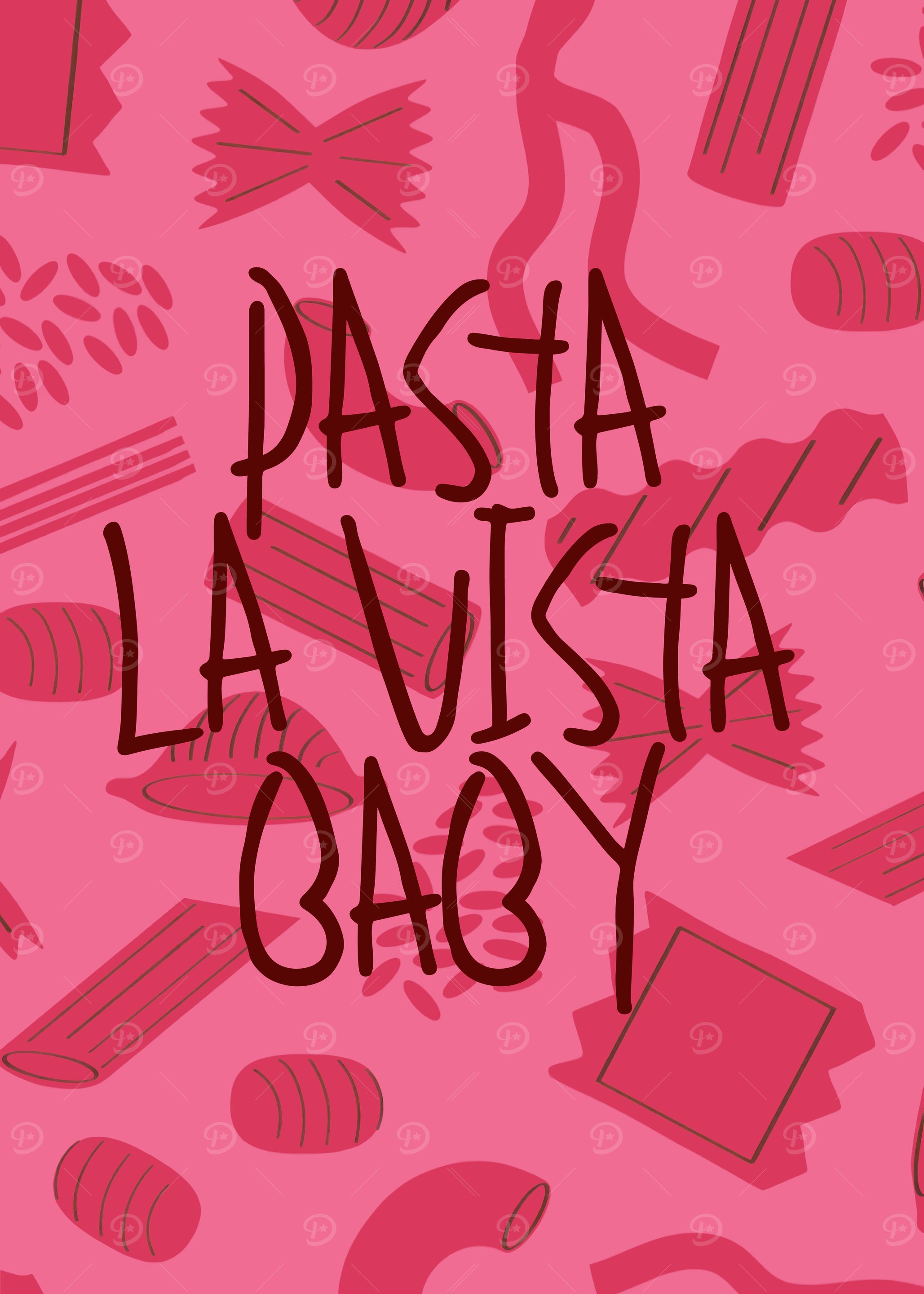Pasta La Vista Baby Pink Pattern