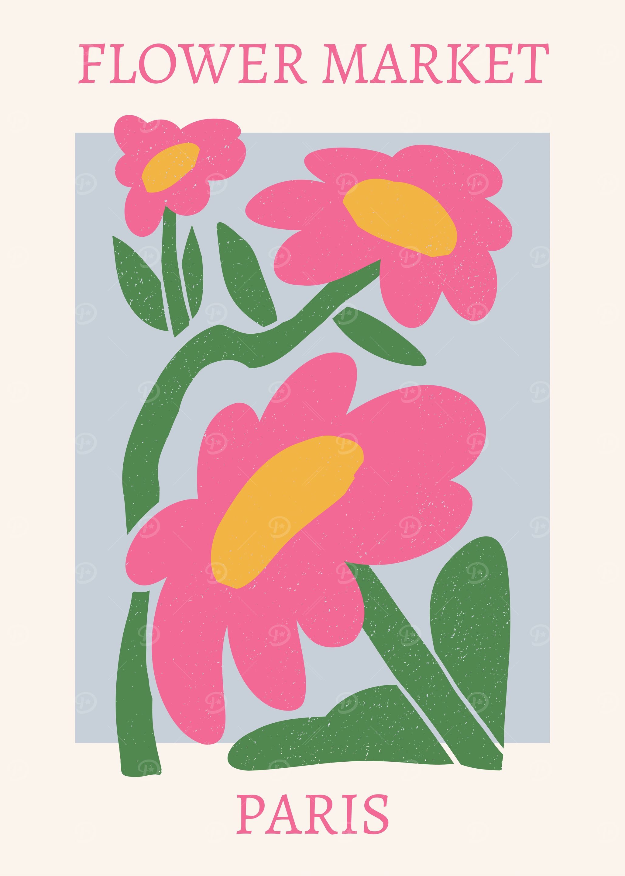 Flower Market Paris Art Print