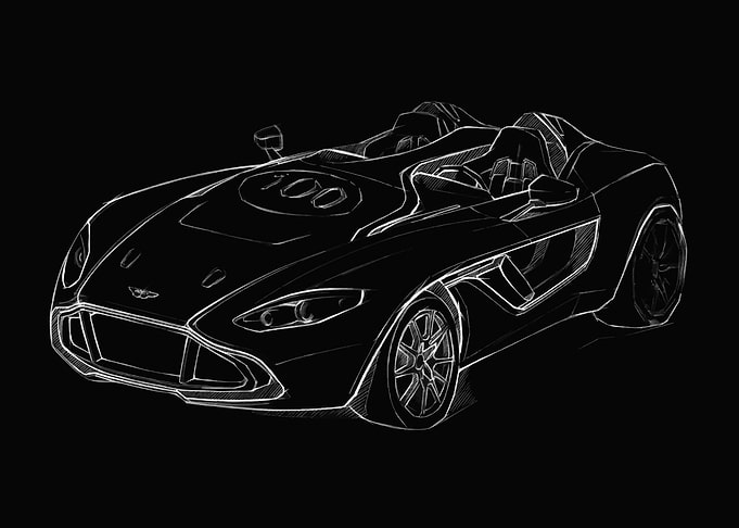 Aston Martin V12 Speedster Sketch