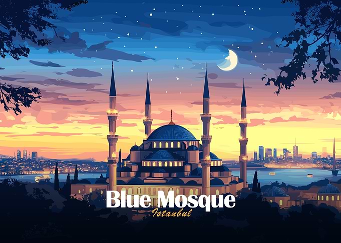Blue Mosque Istanbul at Night