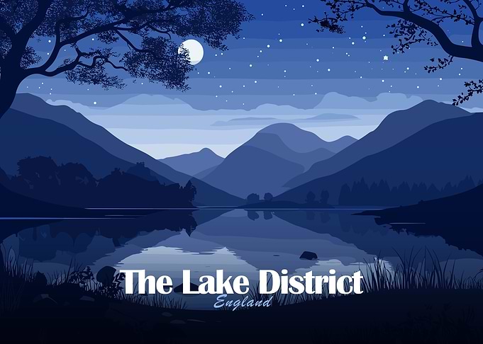 The Lake District England at Night