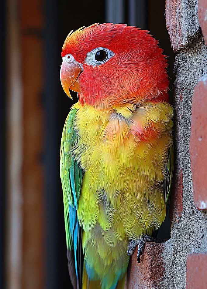 Colorful Lovebird Portrait