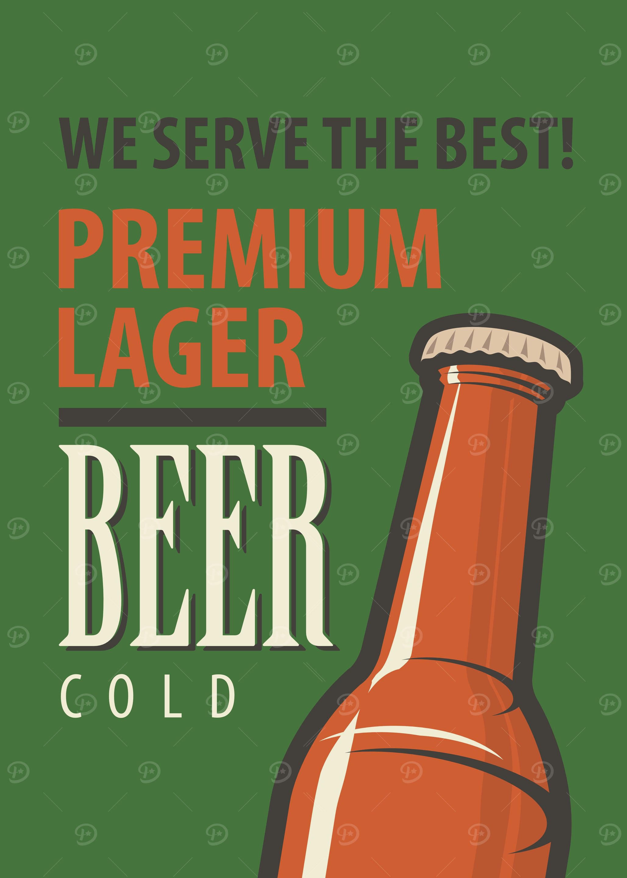 Premium Lager Beer Advertisement