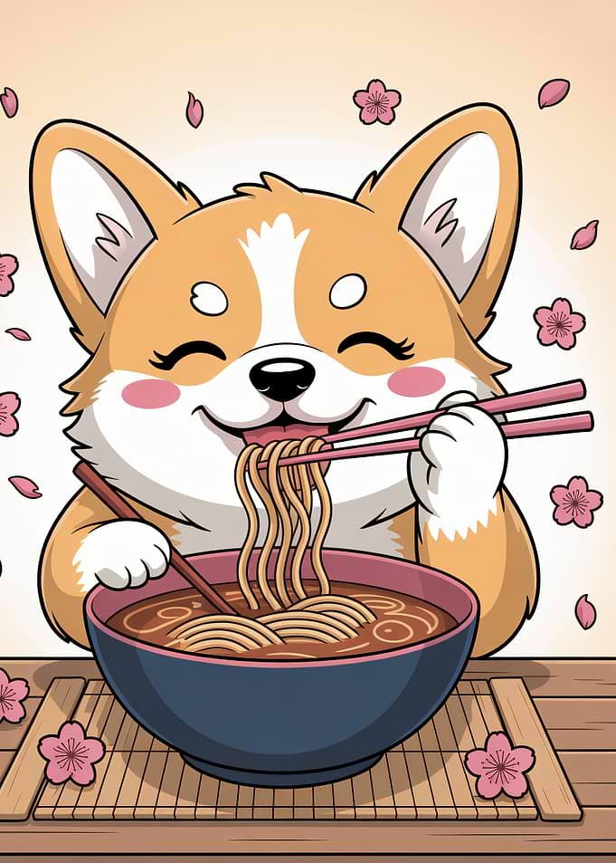 Corgi Dog Ramen