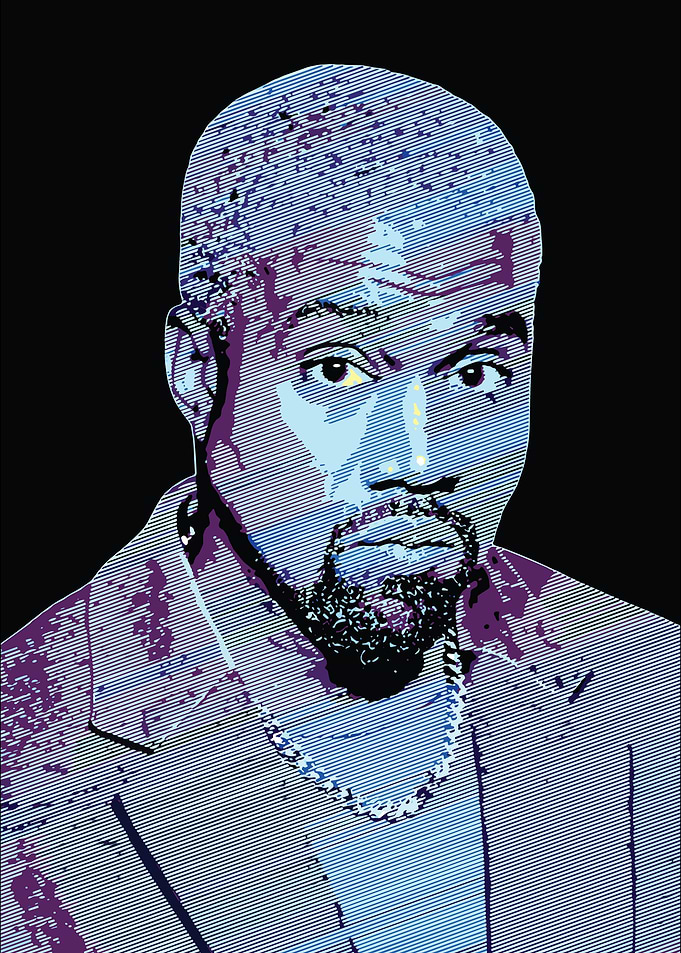 Kanye: West: Portrait Pop Art
