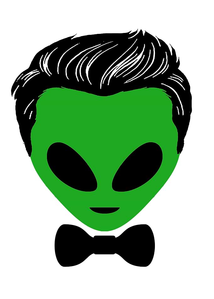 Dapper Alien with Bowtie Illustration
