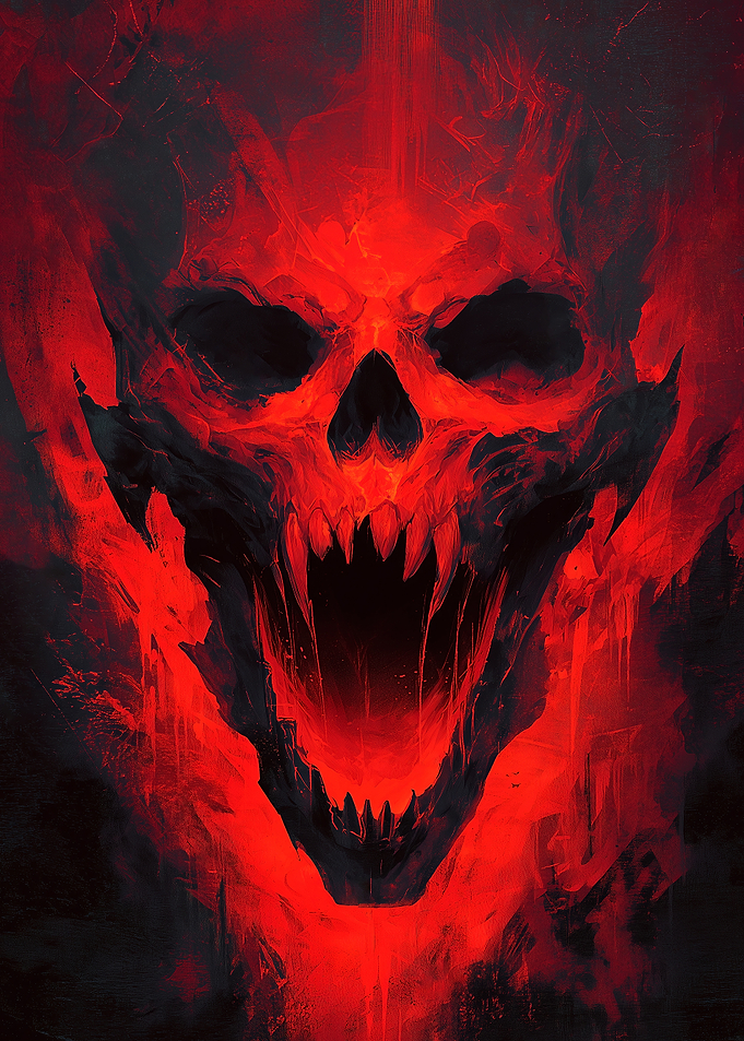 Red Demon Skull