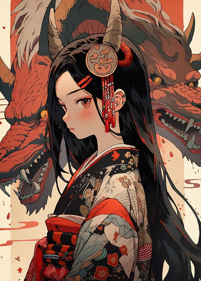 Anime Girl Dragon