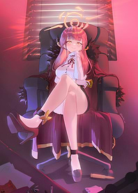 Anime Girl Boss on Throne