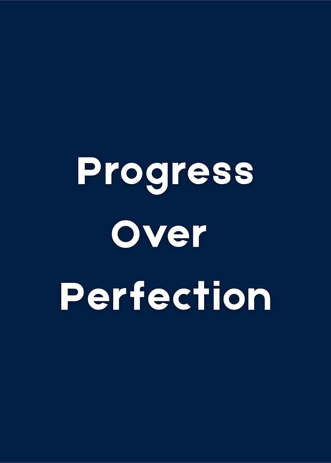 Progress Over Perfection – Modern Motivational Wall Art